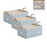 Generico Cation Multi-Functional Folding Wardrobe, Foldable Wardrobe Storage Box, Ultra Space Clothes Drawer Organizer Closet with Handle, Cloth Steel Frame Storage Box for Bedding and Toys (G,3PCS)
