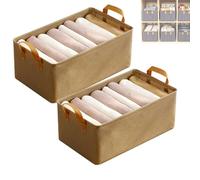 Generico Cation Multi-Functional Folding Wardrobe, Foldable Wardrobe Storage Box, Ultra Space Clothes Drawer Organizer Closet with Handle, Cloth Steel Frame Storage Box for Bedding and Toys (B,2PCS)