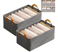 Generico Cation Multi-Functional Folding Wardrobe, Foldable Wardrobe Storage Box, Ultra Space Clothes Drawer Organizer Closet with Handle, Cloth Steel Frame Storage Box for Bedding and Toys (A,2PCS)