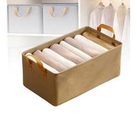 Generico Cation Multi-Functional Folding Wardrobe, Folding Wardrobe Storage Box, Large Ultra Space Clothes Drawer Organizer, with Handle for Various Bedding (Beige A)