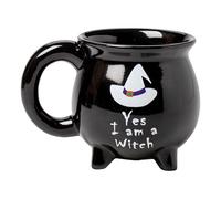 Generico Cauldron Mug - Ceramic 16x13x13cm | Witches Brew Cauldron Mug | Gothic Beverage Cup For Tea Latte Hot Drinks Milk Juice Microwave Safe High Temperature Cup For Home Office Living Room