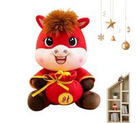 Generico Cavallo di Peluche,Animali del Capodanno Cinese | Mascotte Dio della 2026 Bambola della Pace Cartoon Per Bambini Adulti Famiglia Amici Soggiorno