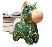 Genérico Cavallo Di Peluche | Bambole Collezionabili Abbracciabili con Paillettes Lungo 15 centimetri,2026 Anno del Cavallo Giocattolo di Peluche - Regalo per Capodanno Cinese Bambini Ragazze Adulti