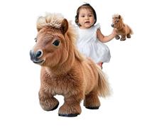 Generico Cavallo di peluche con - giocattolo di peluche, cavallo d'azione parlante | Animale interattivo compatto con funzionalità sonora, giocattolo di sviluppo 'apprendimento per i