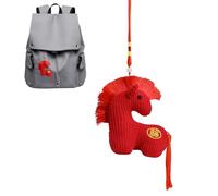 Generico Cavallo Di Peluche | Nuovo Anno 2026 Mascotte Bambola Morbida,Giocattolo Mascotte Cavallo Ornamento Per Il Capodanno Lunare,Per Festa Di Primavera Casa Ufficio Negozio Soggiorno