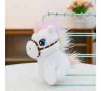 Generico Cavallo impaiato animale portachiavi cavalli peluche animale cartone animato giraffa ciondolo simpatico pony decorazioni da appendere donkey piccola bambola