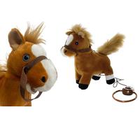 Generico Cavallo Telecomandato per Bambini Cavallo in Peluche con Suoni Nitrito Peluche Cavallo Filoguidato Interattivo con Verso cm 28 Cavalli Giocattolo Animali Fattoria in Peluches Colore Casuale