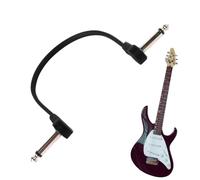 Generico Cavi da Pedale Effetti | 15 cm Cavo Chitarra per Patch Board | Connettori Effetti Angolati 6.3 mm per Musicisti | Lezioni Casa Palco Scuola Pratica