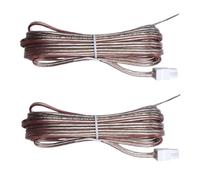 Generico Cavi per altoparlanti 2x Red Gray Speaker White Connector Wire Cord Cable Compatible With Roxel Mini Hi-Fi System