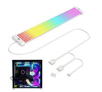 Generico Cavi RGB per PC | Striscia LED Flessibile In Silicone Da 5 Volt | Estensione Per Cavo ARGB Da 30 Centimetri - Per La Modifica Del Desktop, Scheda Madre E La Decorazione