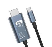 Generico Cavo di tipo C a HDTV, cavo da USB C a HDTV,Cavo digitale video HD 4K60Hz - Connettore proiettore, accessori per computer, forniture TV per il computer TV telefonico