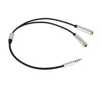 Generico Cavo divisore audio da 3 5 mm adattatore stereo AUX 1 maschio a 2 femmine per telefoni tablet laptop e dispositivi
