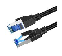 Generico Cavo Ethernet Cat 8 5M 10M 15M 20M 30M Cat 8 40Gbps 2000MHz Cavo LAN Patch schermato for rete Internet Rj45 ad alta velocità(Cat 8 Nylon Braided,5m)