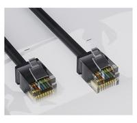 Generico Cavo Ethernet Cat6A Slim corto RJ45 LAN 10 Gbps 500 MHz UTP Cavo patch for router Console di gioco Computer(Cat6a Black UTP,0.5m)