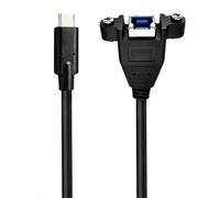 Generico Cavo Passante per Pannello apparecchiature, Cmale Straight Head | Ingresso tipo C con presa femmina USB 3.0 velocità per integrazione chioschi, server e dispositivi