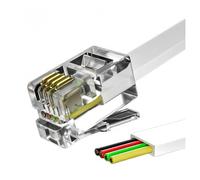 Generico Cavo telefonico da RJ9 4P4C Pinout cablaggio dritto Ricevitore dati estensione modulare vocale(0.5M)