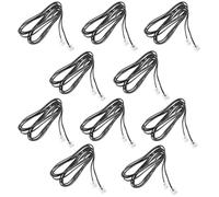 Generico Cavo Telefonico per Telefono Fisso Rj11 a 4 Core 2 Metri Set 10 Pezzi Connettore Modulare per Fax Modem Segreteria Cavo Telefonico per Ufficio e Casa