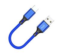 Genérico Cavo USB C, 25 cm Extra Long USB C Cable Phone Charger Wire - Fast Charging Long Data Transfer Braid Portable Charger Cord for Laptop Computer Office