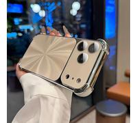 Generico CD-Texture Gradient Color Case Cover for iPhone,Quad-Corner Drop-Proof & Full Camera Protection, Anti-Scratch & Shock-Absorption Phone Case (16,Gold)