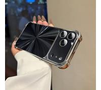 Generico CD-Texture Gradient Color Case Cover for iPhone,Quad-Corner Drop-Proof & Full Camera Protection, Anti-Scratch & Shock-Absorption Phone Case (14 Pro Max,Black)