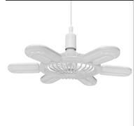 Generico Ceiling Fan Light | Compact Folding-Leaf Lamp with Remote & 3-Speed Adjustable Fan, E26/E27 Socket Mount, Small Room Airflow & Lighting Combo