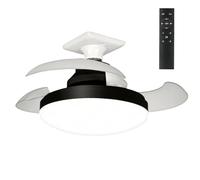 Generico Ceiling Fan with Led Light and Remote Control, Flat Ceiling Fan, Quiet, 3 Light Colors, Energy-Saving for Bedroom, Living Room, Children's Room & Office