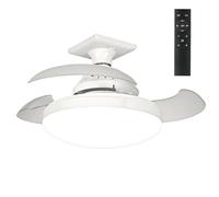 Generico Ceiling Fan with Led Light and Remote Control, Flat Ceiling Fan, Quiet, 3 Light Colors, Energy-Saving for Bedroom, Living Room, Children's Room & Office