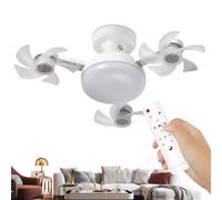 Generico Ceiling Fans with Lights, E27 Bedroom Ceiling Fan, Adjustable Lighting Device, 17.72 Inches Remote Control Cooling Tool for Living Room, Study, and Home Comfort