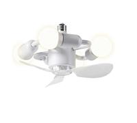 Generico Ceiling Fans with Lights - E27 Screw-In Simple Led Ceiling Fan Light | Silent Dc Motor Ceiliñg Fan with Remote Control | Intelligent Adjustment Small Fans Light for Living Rooms and Bedrooms
