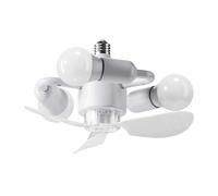 Generico Ceiling Fans with Lights - E27 Screw-In Simple Led Ceiling Fan Light | Silent Dc Motor Ceiliñg Fan with Remote Control | Intelligent Adjustment Small Fans Light for Living Rooms and Bedrooms