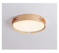 Generico Ceiling Light Creative Walnut Bedroom LED Circular Pendant Light