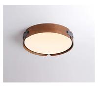 Generico Ceiling Light Creative Walnut Bedroom LED Circular Pendant Light