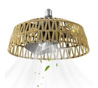 Generico Ceiling With Light Fixture - 28cm Wind Blower, Remote Control | 3-Speed Dimmable Ceiling Design Quiet, Modern Indoor Air Circulation Tool Kitchen Living Room Nursery Farmhouse Apartm