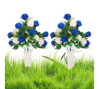Generico Cemetery Flowers For Grave - Gravesite Decoration | Artificial Graveside Flowers | Artificial Graveside Decor For Women Men Planners Visitors Caregivers Veterans Professionals Memorial