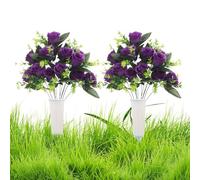 Generico Cemetery Flowers Grave, 46x30cm Artificial Bouquet Plants, Vibrant Long Lasting Feature, Memorial Gravesite Decoration, Elegant Display Choice, Suitable for Lawn Patio Funeral Memorial Day