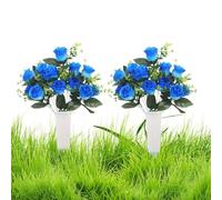 Generico Cemetery Flowers Grave, 46x30cm Artificial Bouquet Plants, Vibrant Long Lasting Feature, Memorial Gravesite Decoration, Elegant Display Choice, Suitable for Lawn Patio Funeral Memorial Day
