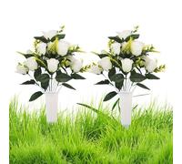 Generico Cemetery Flowers Grave, 46x30cm Artificial Bouquet Plants, Vibrant Long Lasting Feature, Memorial Gravesite Decoration, Elegant Display Choice, Suitable for Lawn Patio Funeral Memorial Day