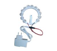 Generico Centro Ardolino Aureola Luminosa a Led in Plexiglass per Statue Sacre Religiose con 12 Stelle Decorative Luce Bianca 18 cm