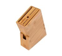 Generico Ceppo portacoltelli in bambù Senza coltelli, Supporto Universale da bancone con 7 Scomparti for Una Cucina Facile(OBL Knife Holder)