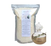 Generico Cera d’Oliva per Candele Eco Olive Pillar Blend - 100% Vegetale - Ideale per Candele in Stampo e Wax Melts - Alta Diffusione Fragranza - Vegan, Senza Paraffina - 1KG
