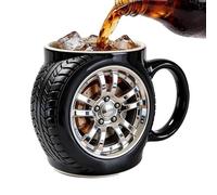 Generico Ceramic Coffee Cup, Car Tire Theme Mug, 330ml Non Slip Funny Jar, Creative Drinkware for Cafe Birthday Mom Lovers Friends Men Gift Home Office Kitchen Daily Use Beverage Serving Ceramic Ware