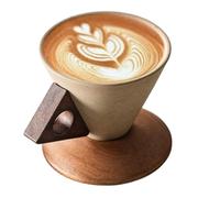 Generico Ceramic Coffee Cup - Tapered Ergonomic Drinking Mug, Home Beverage Accessory with Comfort, Coffee Tea Chocolate Drinks Gear for Family Indoor Office Outdoor Travel Birthdays Use