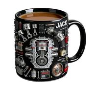 Generico Ceramic Coffee Mug - Vintage Mechanical Engine Cup With Anti-Slip Handle, Car Lover Tea Cup For Home, Office, Boys, Men, Boyfriend, Holiday, Birthday, Or Valentine’s Gift