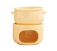 Generico Ceramic Fondue Pot, Heat Resistant Mug for Cheese And Chocolate, Melting Warmer for Party Beverage, Marshmallow Dessert Butter Holder, Birthday Wedding Gift, Table Dinner Serving Set