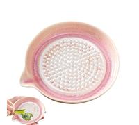 Generico Ceramic Grater Plate - Handmade Garlic Grinder | Household Ceramic Garlic Grinder | Finely Crafted Ginger Grater for Chocolate, Fruits, Vegetables, Ginger, And Cheese, Gradient Glaze Dish