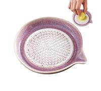 Generico Ceramic Grater Plate - Handmade Garlic Grinder | Household Ceramic Garlic Grinder | Finely Crafted Ginger Grater for Chocolate, Fruits, Vegetables, Ginger, And Cheese, Gradient Glaze Dish