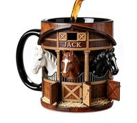 Generico Ceramic Horse Coffee Mug - 330ml Equestrian Theme Tea Cup, Aesthetic Drinkware | Ergonomic Handle Latte Mug for Hot Cold Beverages, Animal Gift for Mom Dad Wife Friend