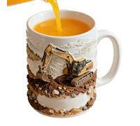 Generico Ceramic Mug - Excavator Drinking Mug with Handle | Heat-Resistant Drinking Cup | Dishwasher Safe, for Coffee Tea Milk Espresso, Home Office Travel School Cafe Bedroom