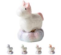 Generico Ceramic Pony Statue, 360° Rotatable Horse Figurines Animal Collection Sculpture (Style6, SMALL)