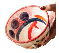 Generico Ceramic Rice Bowls - 5 Inch 520ml | Stackable Microwave Safe Dinner Bowl | Aesthetic Reusable Soup Cereal Noodle Serving Bowl For Home Apartment Kitchen Dining Restaurant Farmhouse Use
